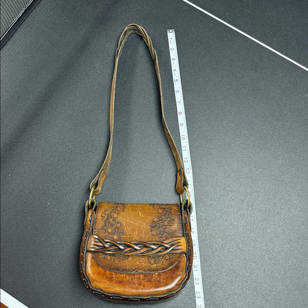 Vintage Brown Leather Shoulder Bag
